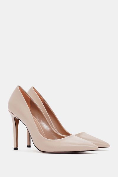 Bestyle Pantofi cu toc Sylvy pentru femei de culoare nud