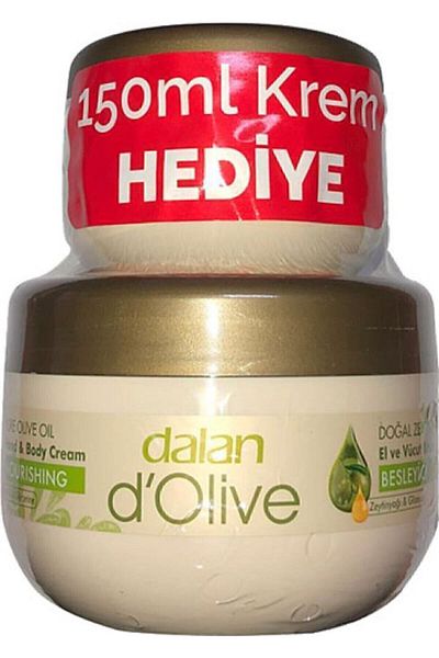 Dalan D'Olive Nourishing - Fast Absorbing Care Cream with Olive Oil 300 ml 150 ml Gift