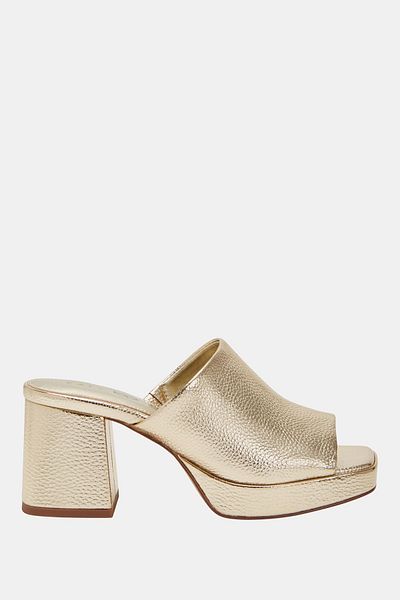 Katy Perry Women's Champagne Heeled Surprise Slide Slippers