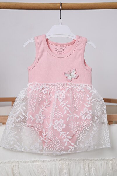 Pino Baby Bayramlık Kız Bebek Badi Elbise 3528