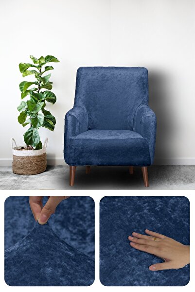 bibaha Kadife tekli koltuk örtüsü Lastikli Kanepe Örtüsü | Lastikli Koltuk Ör...