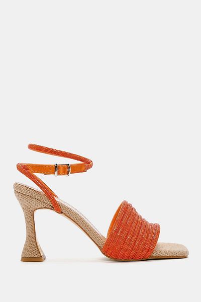 Bestyle Ally Women - Pantofi cu toc de culoare portocalie
