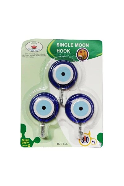 farist nazar boncuğu kendinden Yapışkanlı Kapı Duvar Askıları 3'lü