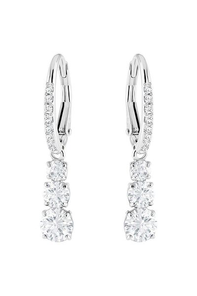 Swarovski 5416155 Earring Attract Trilogy - PE RND CZWH/RHS
