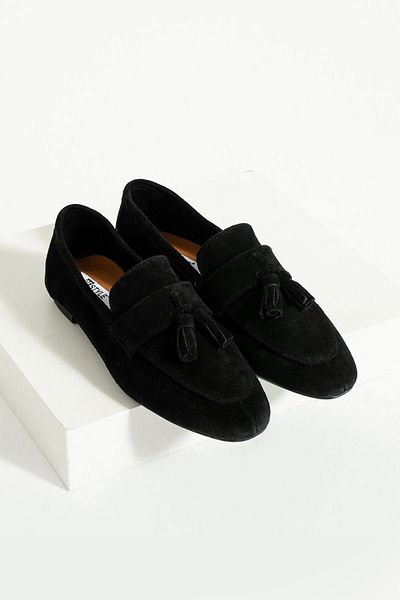 Bestyle TRUFLE TASSEL DETAIL BLACK SUEDE GENUINE LEATHER WOMEN MOKASEN