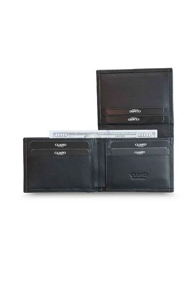 GUARD Matte Black Leather Men's Wallet