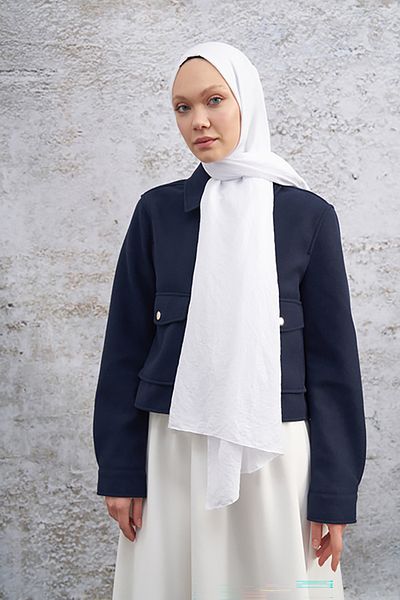 ARMANDA Jazz Cotton Shawl - Κατεστραμμένο Λευκό