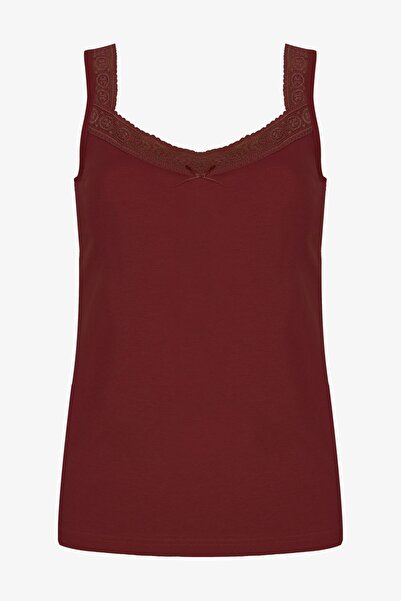 koza iç giyim Kadın Dantel Detaylı Atlet Külot Takım