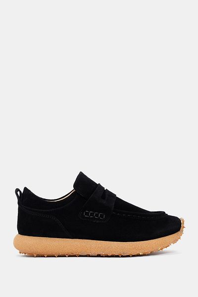Bestyle Adidași Troy unisex negru din piele de căprioară