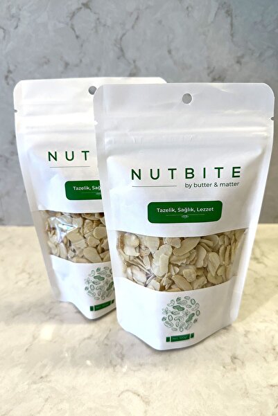 NUTBITE Premium File Badem 200gr - Taptaze Yeni Mahsül - Gurme Serisi - Çiğ & Tuzsuz - Dilimlenmiş Badem