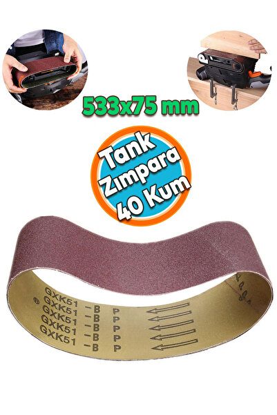 NZB Sonsuz Bant 40 Kum Tank Palet Zımpara Kağıdı 75 x 533 mm