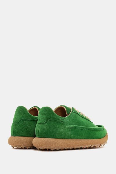 Bestyle Ridley pentru femei - pantofi verde din piele de căprioară reală