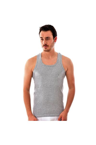 Seher Yıldız Ανδρικό γκρι Ribana Athlete Rambo Singlet 3-pack