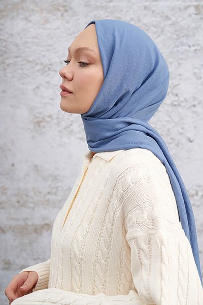 ARMANDA ŞAL JAZZ BUMBAC - ALBASTRU DARK DENIM