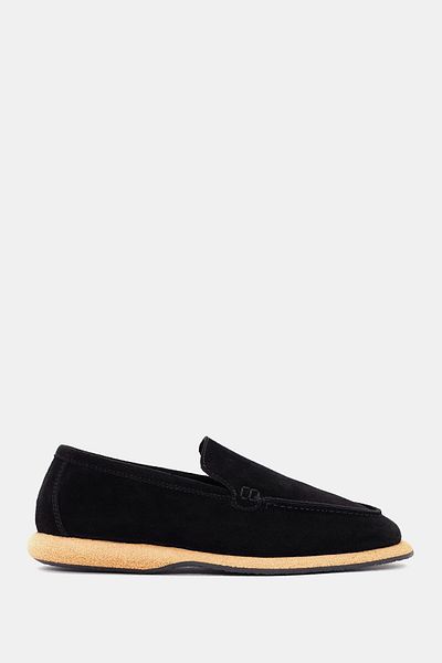 Bestyle Maegan Women's Suede Leather Black Loafer