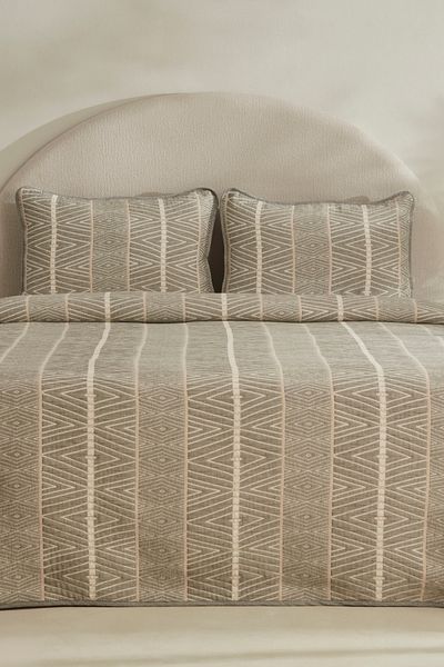 Karaca Home Gray Noah Double Bed Cover Set