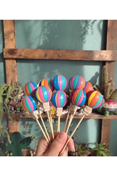 Gardenia Art Hobi Balonlu Dekoratif Çok Amaçlı Saksı Süsü 6 Adet