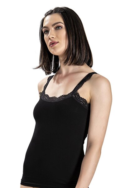 Jiber Women's Laced Lycra Thick Strap Undershirt 505 - 3 Pieces