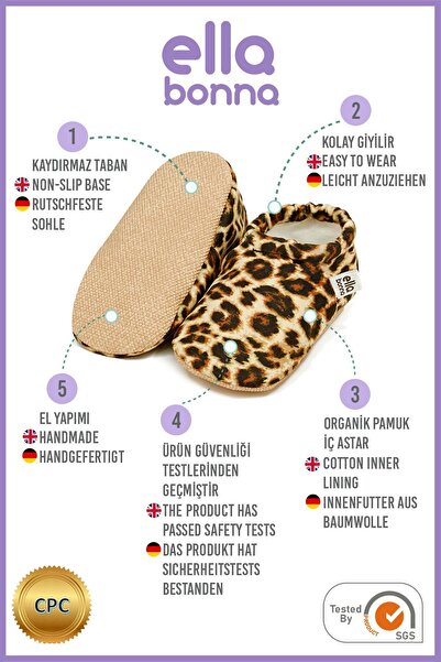 Ella Bonna Anti-Slip Sole Bird Patterned Baby Booties, Home Boots Slippers Nursery Shoes Slippers