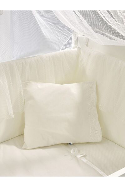 Meltem Smart Mia Anne Yanı Ahşap Sallanır Beşik 60x120 cm (beyaz-ekru)