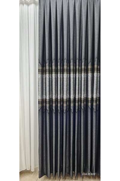 ISSA TEKSTIL Issa Fon Perde Pano Antrasit Gri ((tek Kanat))(sık Pile) En (100...