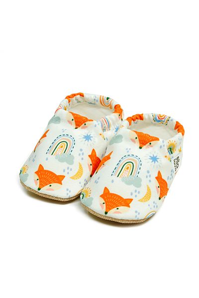 Ella Bonna Baby Slippers - Non-Slip Sole, Fox Size, Home Boots Slippers Nursery Shoes