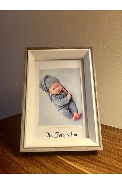 Tiny Desing Accessorıes my First Photo Written Children's memory Frame - Wooden