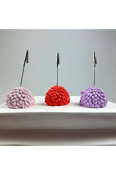 oasis decoration Lamb Note Holder Set of 3 (red - Pink - Lilac)