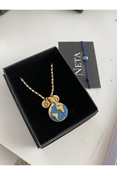 NETA TASARIM O Benim Dünyam Kolye 2 Harfli