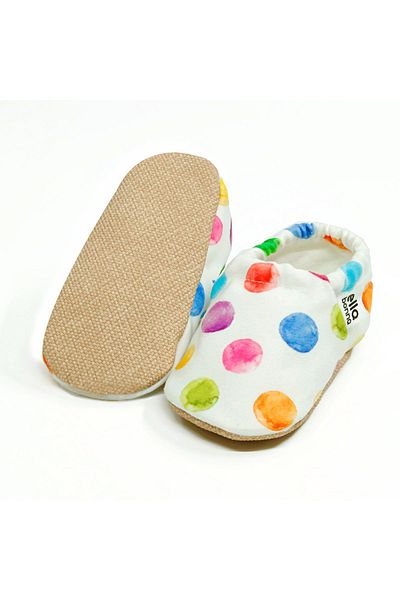 Ella Bonna Colorful Dotted Baby Booties - Non-Slip Sole, Home Boots, Slippers and Nursery Slippers