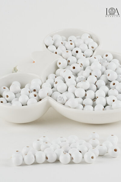 LANDOFACCESSORY Blue Colored Wooden Beads - 10 mm Round Model, 75 Pieces Bag ...