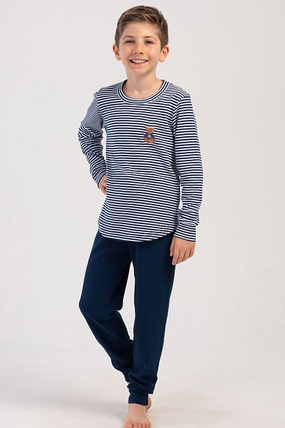 VİENETTA Boy's Cotton Long Sleeve Pajama Set - 7-8/13-14