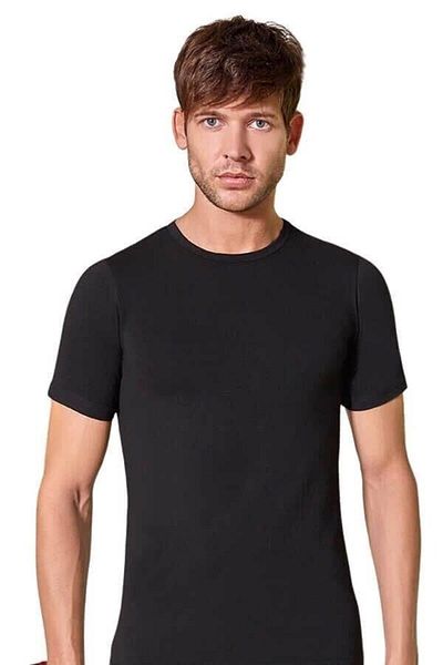Berrak *****Clear, 3 Pack Men's Modal Lycra O Neck Short Sleeve Undershirt Undershirt