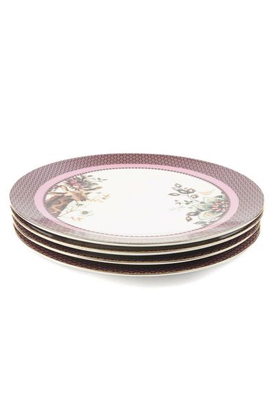 Mikasa Moor Magenta 4-Piece 27cm Serving Plate Set