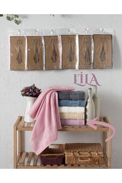 For Home Prosop din bambus liliac - Mâini și față 50x90 cm - Ecologic și cu absorbție ridicată