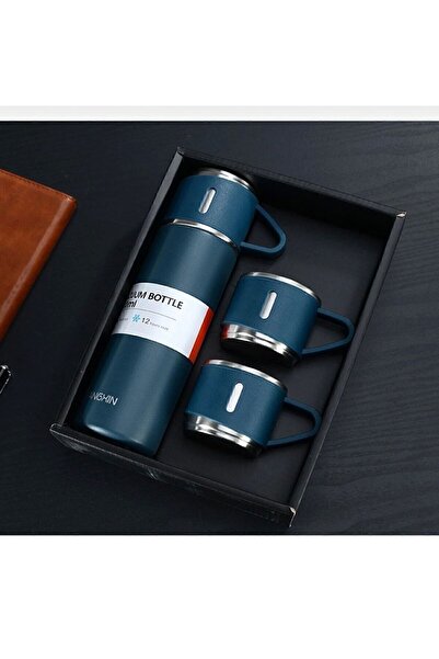 Genel Markalar 3 bardaklı termos, termos, paslanmaz çelik termos, vakumlu çan...