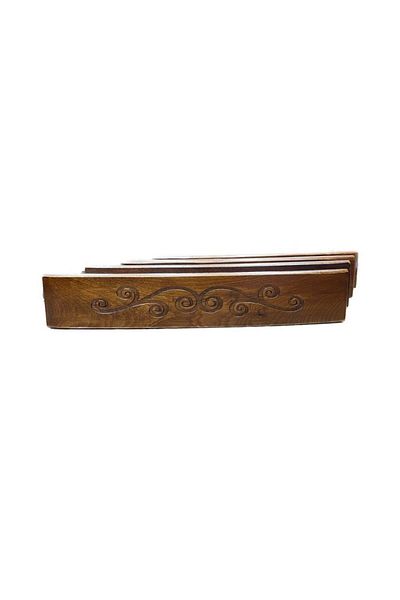 OTTOMAN GAMES Ivy Oval Wooden Walnut Okey Set