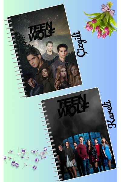 animeandyourworld Teen wolf defter seti 2 adet A4 boyutu 21*30 çizgili + kare...