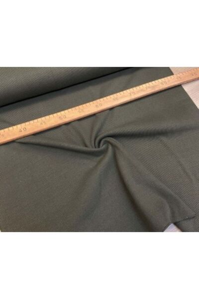 ÖZGÜR KUMAŞ Khaki Camisole Rib Fabric