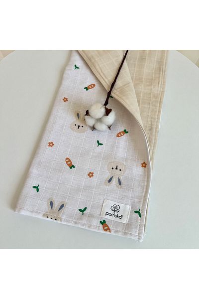 PAMUKA Rabbit Double Sided Muslin Blanket