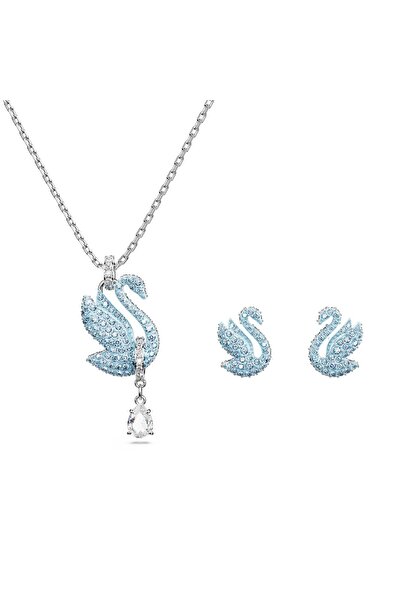Swarovski 5660597 مجموعة سواروفسكي أيقونية سوان: مجموعة أزرق Rc05/Rhs