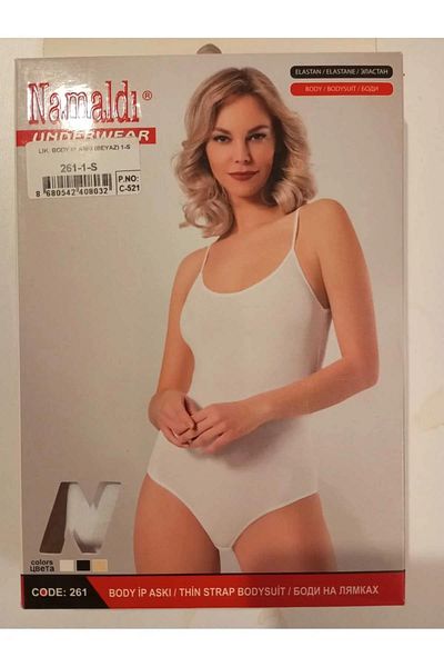 Namaldı Lycra Women's Body - With String Straps and Hooks, 261 Model - 6 Pieces