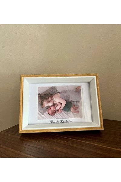 Tiny Desing Accessorıes Me And My Brother Written Wooden Memory Frame