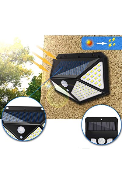 Genel Markalar Güneş Enerjili Lamba Led Sokak Dış Ortam Solar Bahçe Aydınlatm...