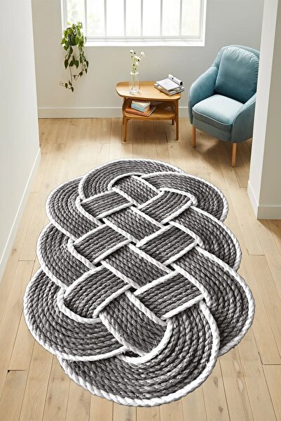 YTR HOME Dijital Baskı Yıkanabilir Kaymaz Taban Dekoratif Salon Mutfak Halısı...