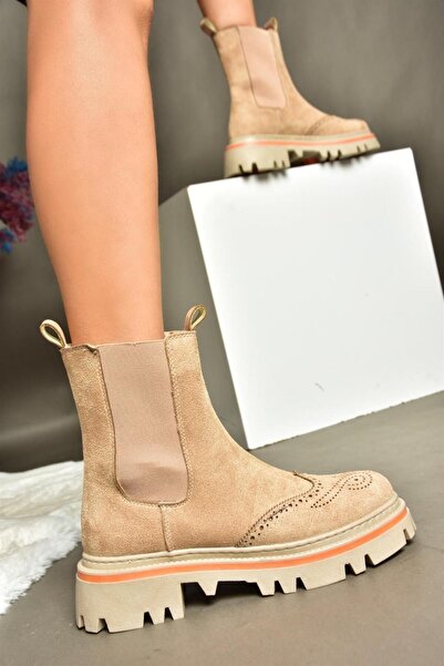 Fox Shoes R524902302 Γυναικείες μπότες με χοντρή σόλα από δέρμα σουέντ