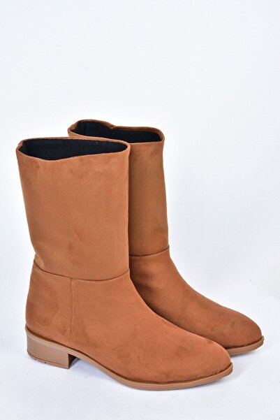 Fox Shoes Taba Süet Düz Taban Günlük Kadın Bot L726597702