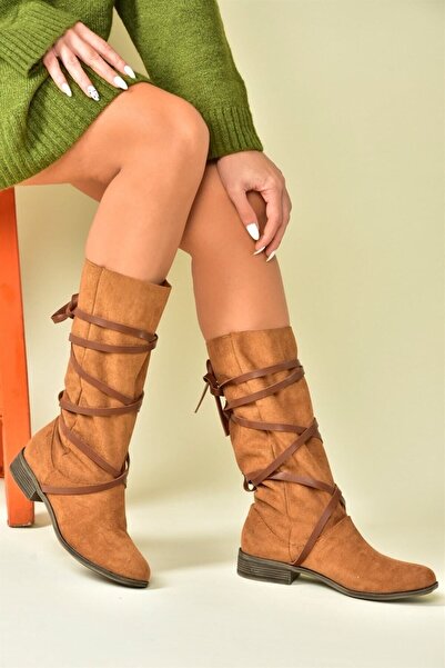 Fox Shoes Brązowe/brązowe zamszowe buty damskie ze sznurowaniem N973848002