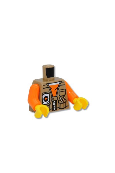 LEGO Taba rescue Vest with Pockets rescue Chief - Moc Custom MinifiGure Body Torso