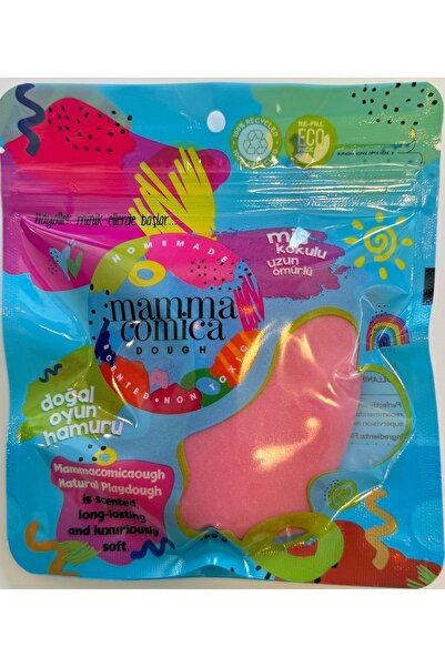 MammacomicaDough Doğal Oyun Hamuru - Açık Pembe- Eco/friendly Paket 130gr